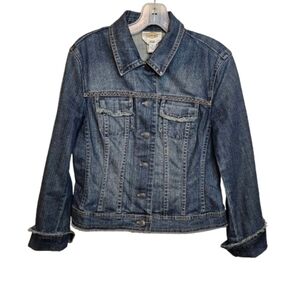 Talbot Fringe Blue Denim Jeans Jacket Size 8